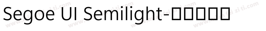 Segoe UI Semilight字体转换